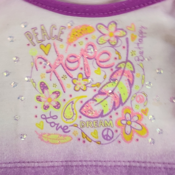 Build a Bear Dress Peach Flower Sparkle Bow Justice Tshirt Tassels Teddy Clothes - Picture 10 of 16